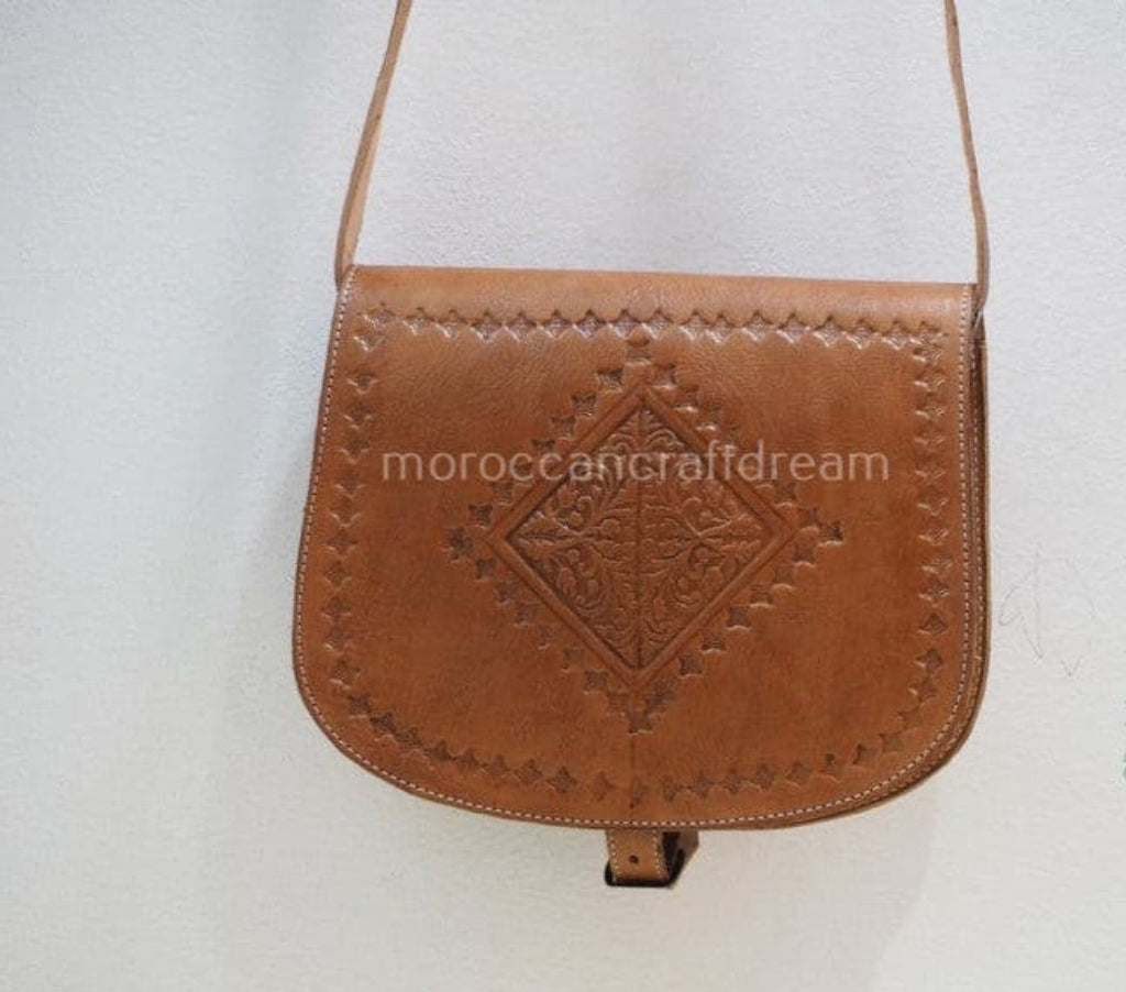 Sac en cuir Sweerly Caramel SB1CR – Boho bandoulière