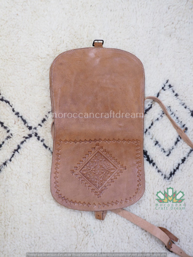 Sac en cuir Sweerly Caramel SB1CR – Boho bandoulière