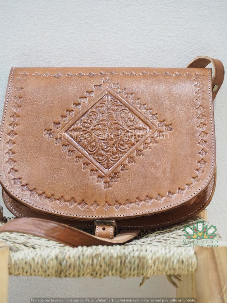 Sac en cuir Sweerly Caramel SB1CR – Boho bandoulière